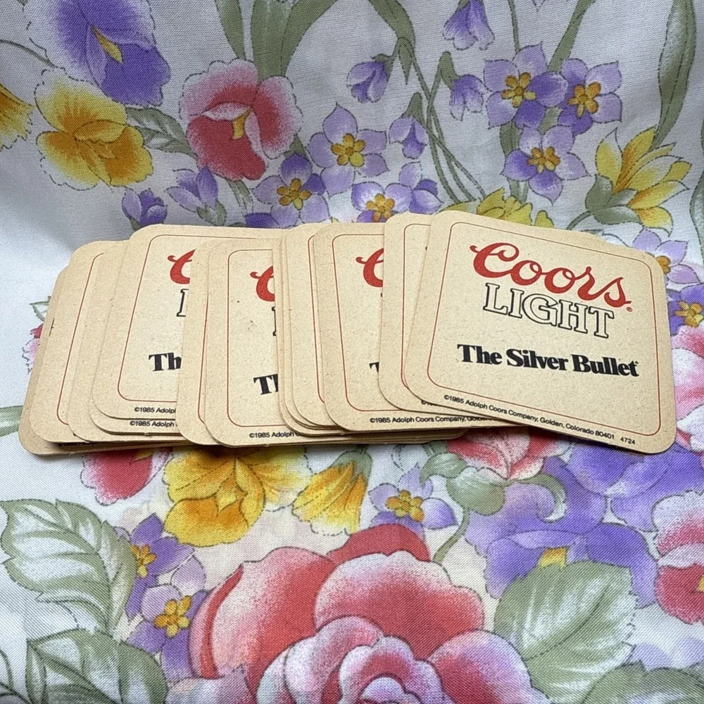Vintage‎ Coors Light Silver Bullet Coasters Lot of 20 1985 Beer Bar Advertising